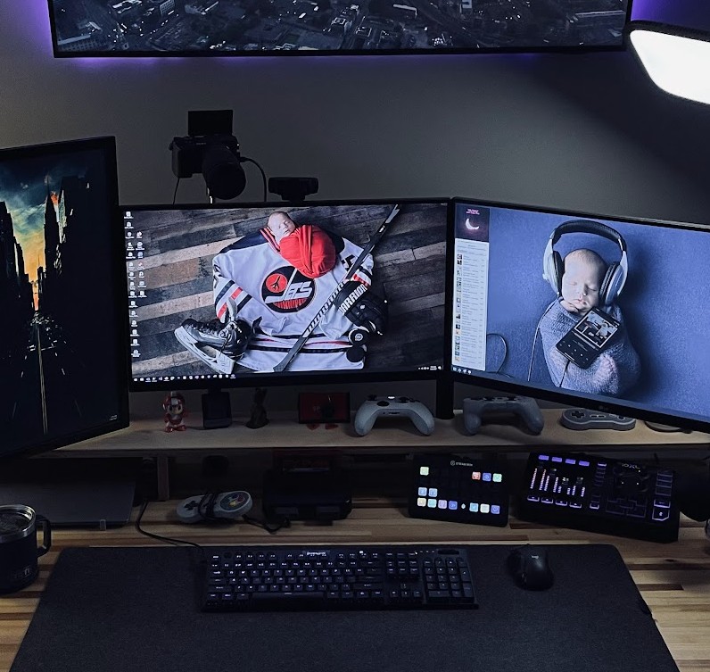 Gaming and streaming setup